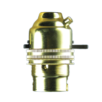 BC Switched Brass Lampholder