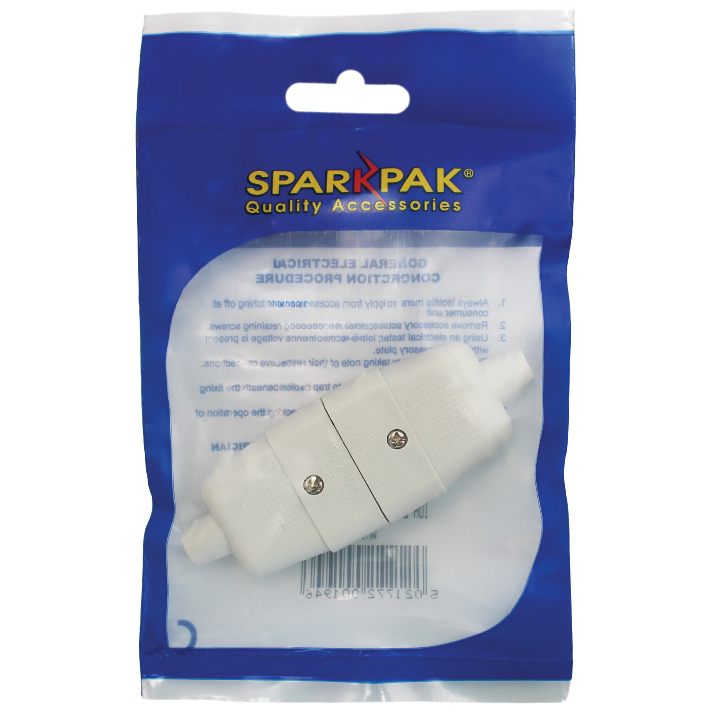 10A 2 Pin Flex Connector White