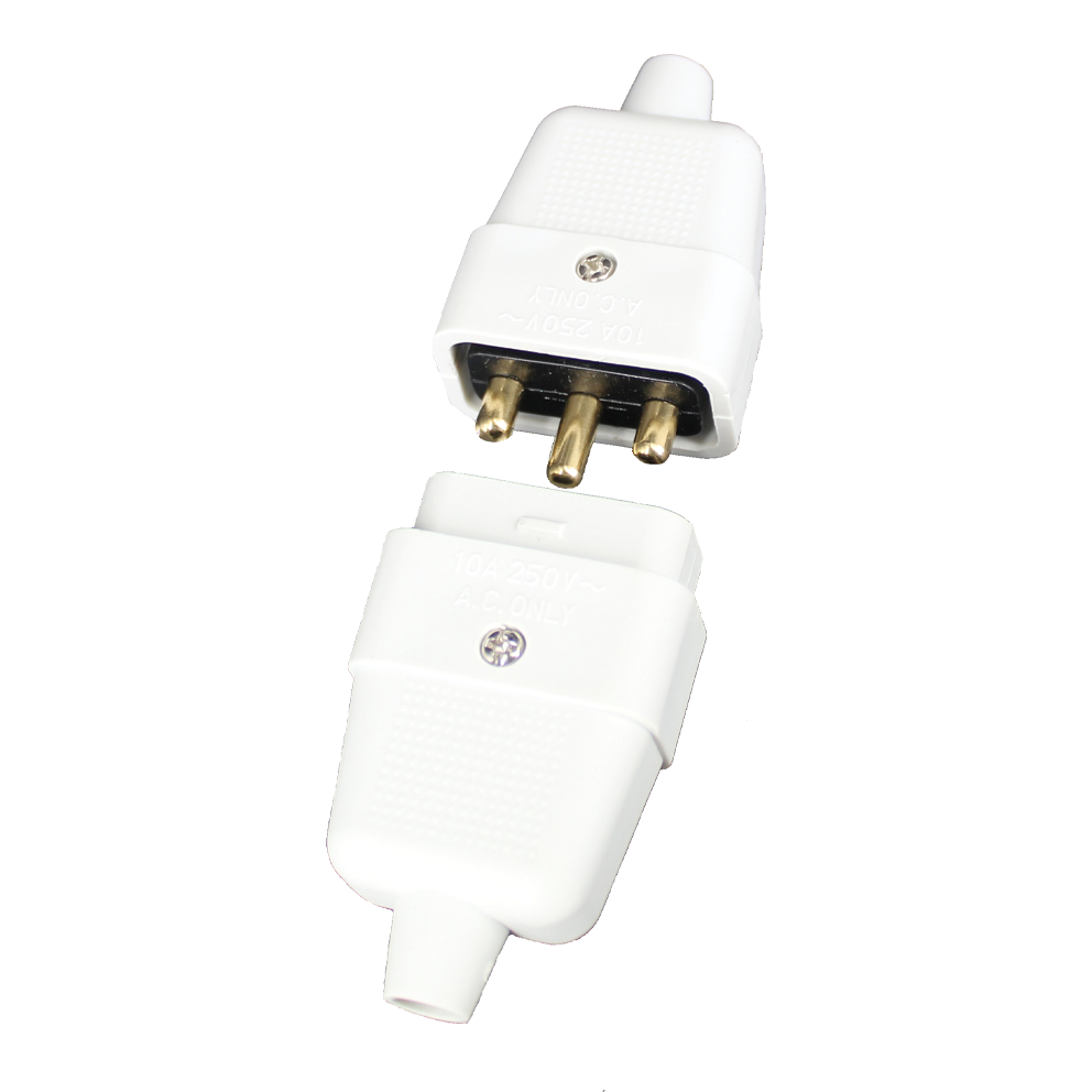 10A 3 Pin Flex Connector White