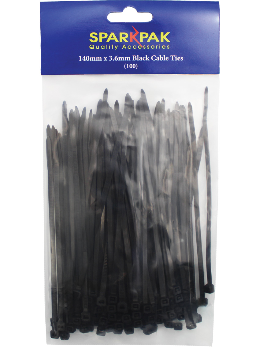 140mm x 3.6mm Cable Ties (100)