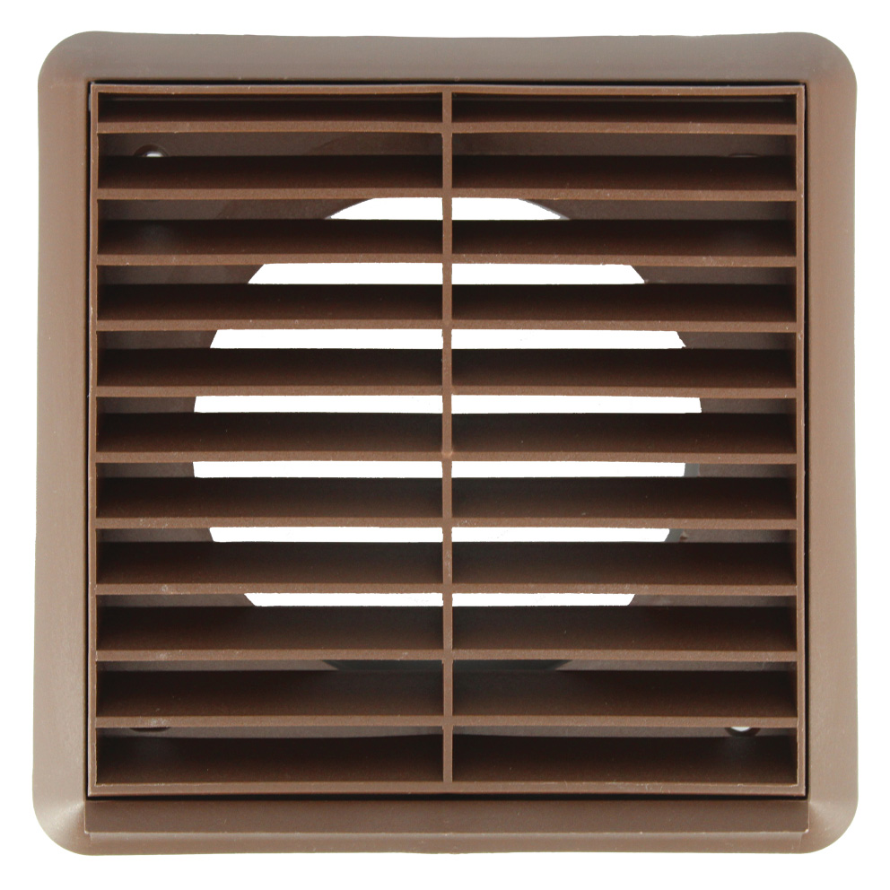 4in Fixed Grille Brown