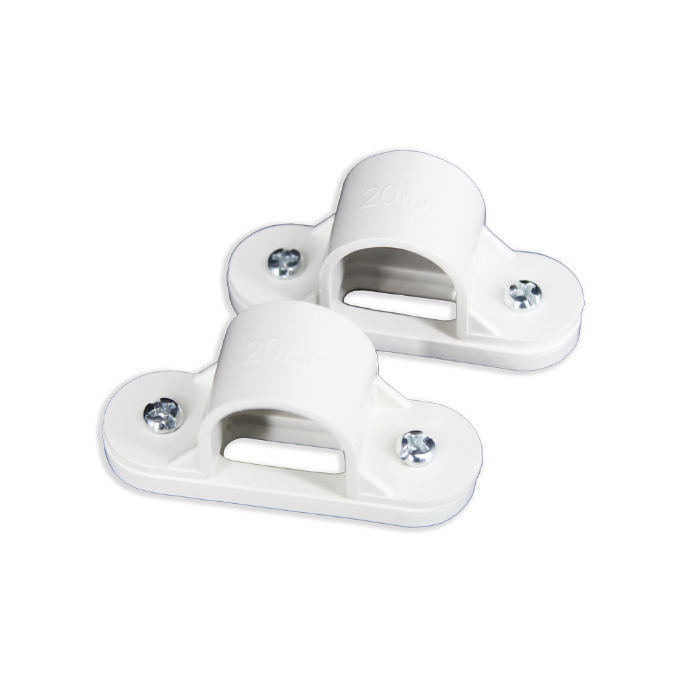 White Spacer Bar Saddles (2)