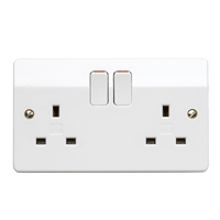 MKPPK2747 13A 2G Double Pole Switched Socket