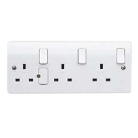 MKPPK2737 13A 3G Double Pole Switched Socket