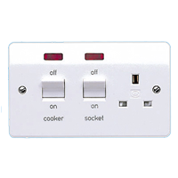 MKPPK5061 Cooker Control Unit with Neon & Socket