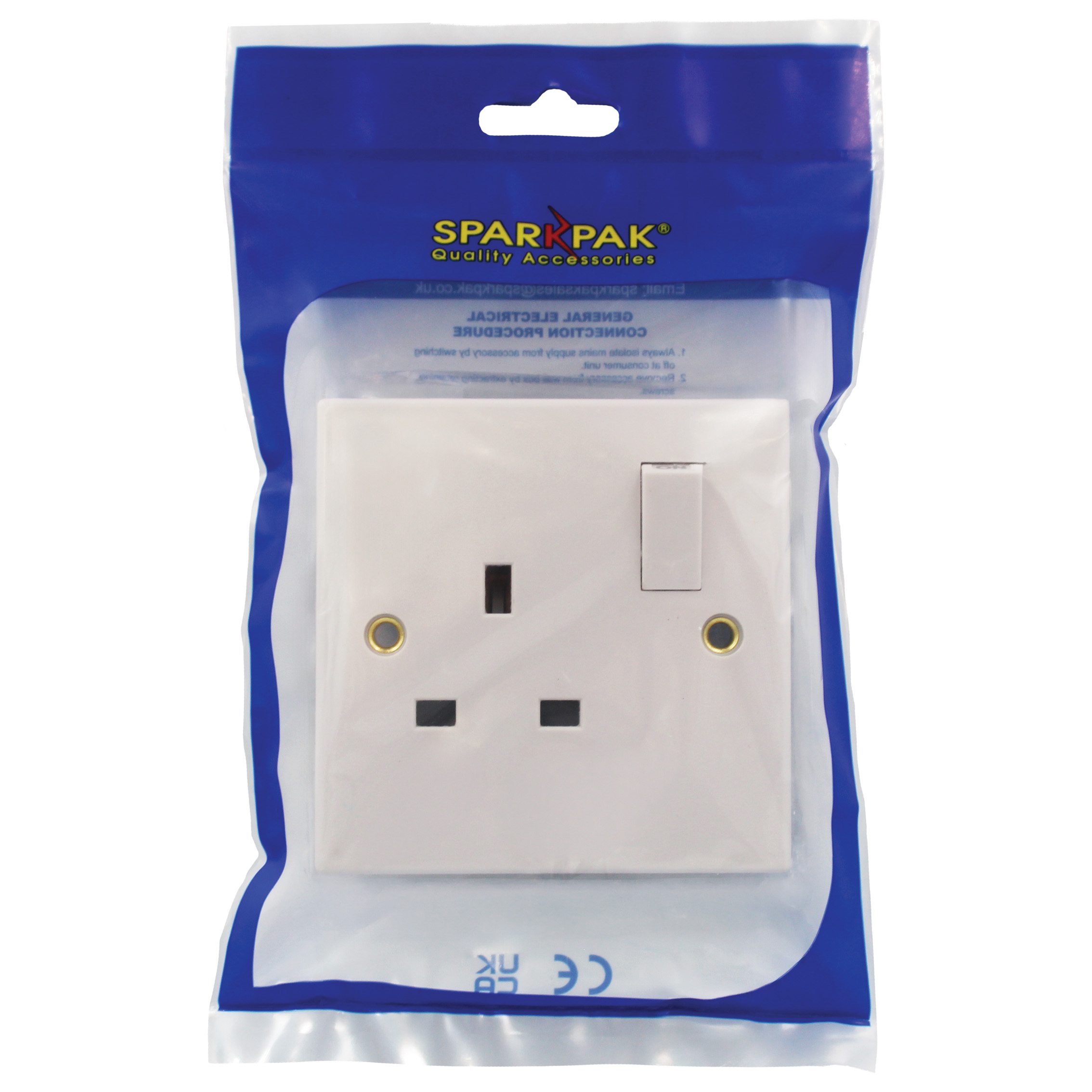 13A 1G Switched Socket Flush