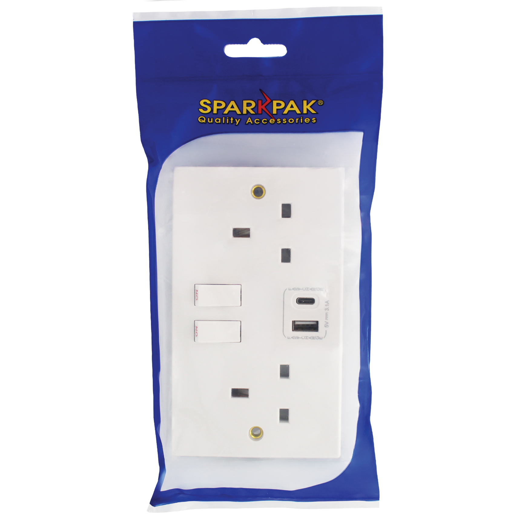 2G Switched Socket with C-Type USB