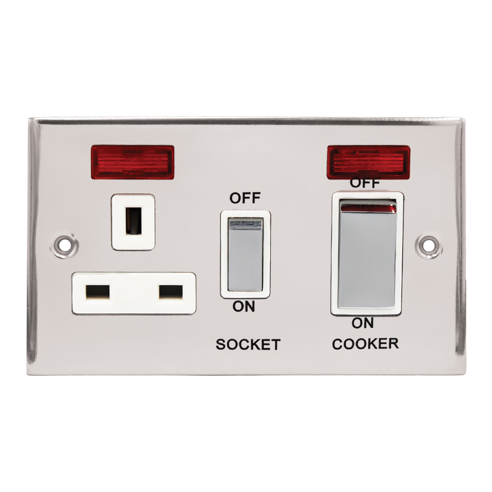 Cooker Control Unit & Socket with Neon