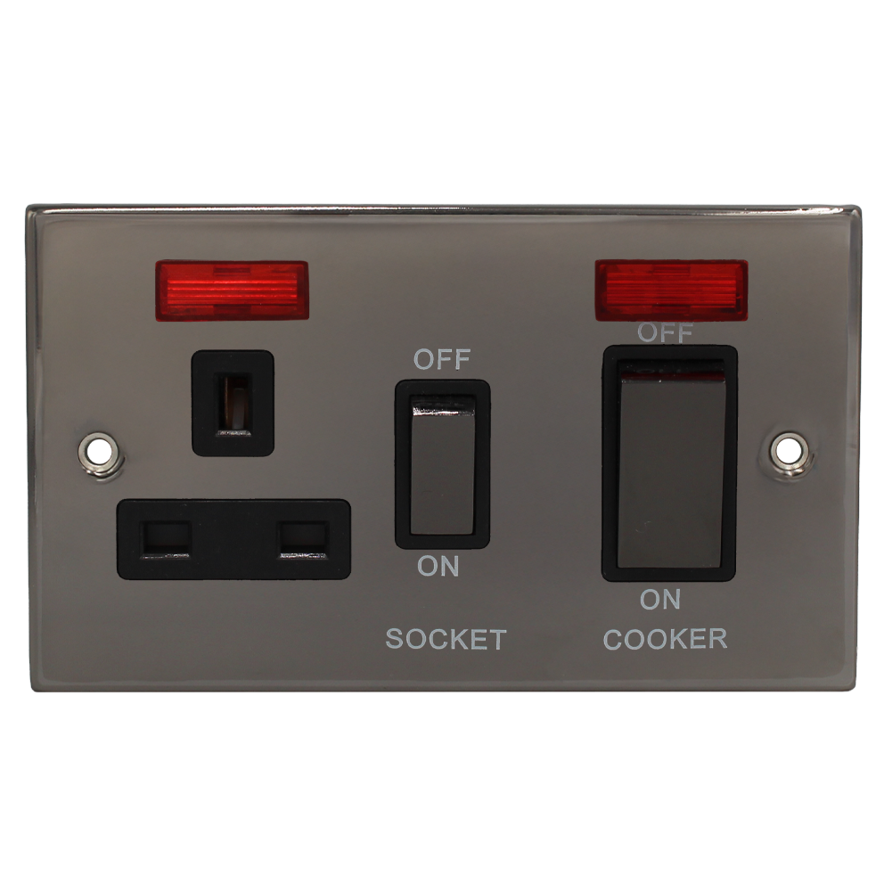 Cooker Control Unit & Socket with Neon