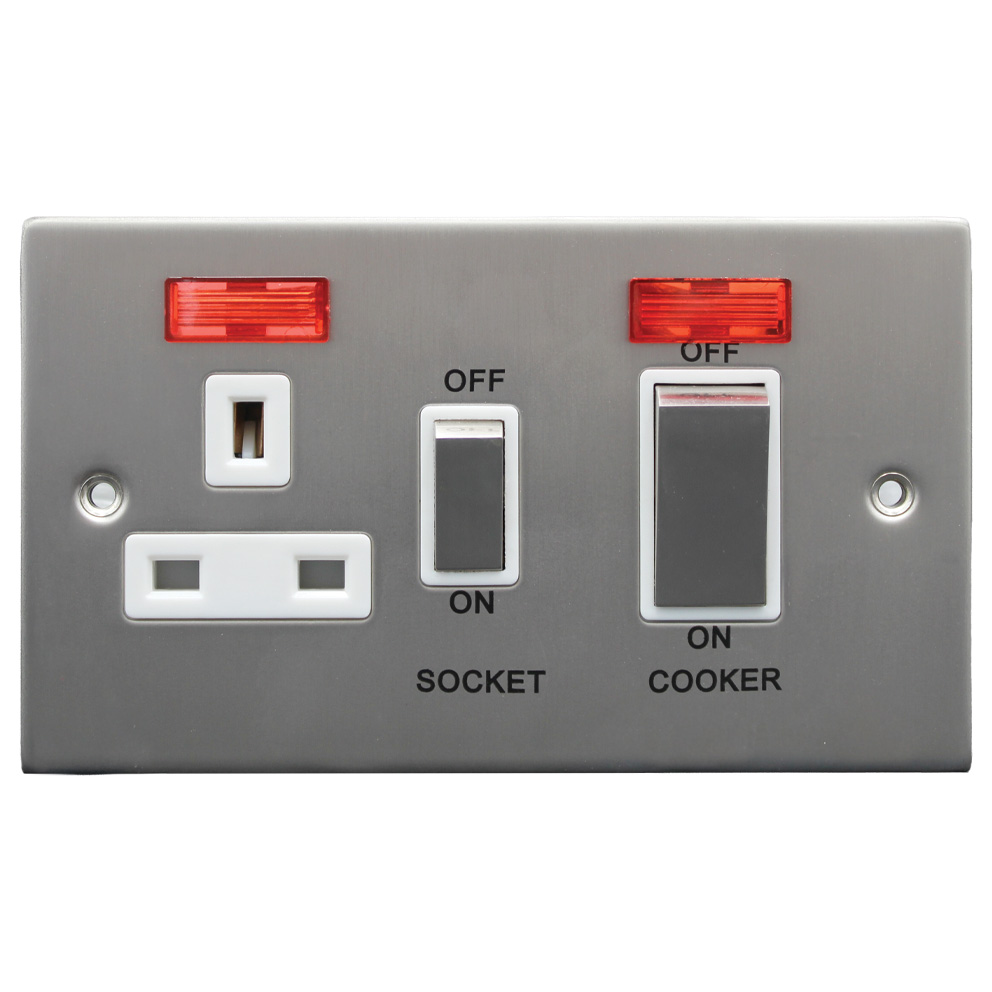 Cooker Control Unit & Socket with Neon