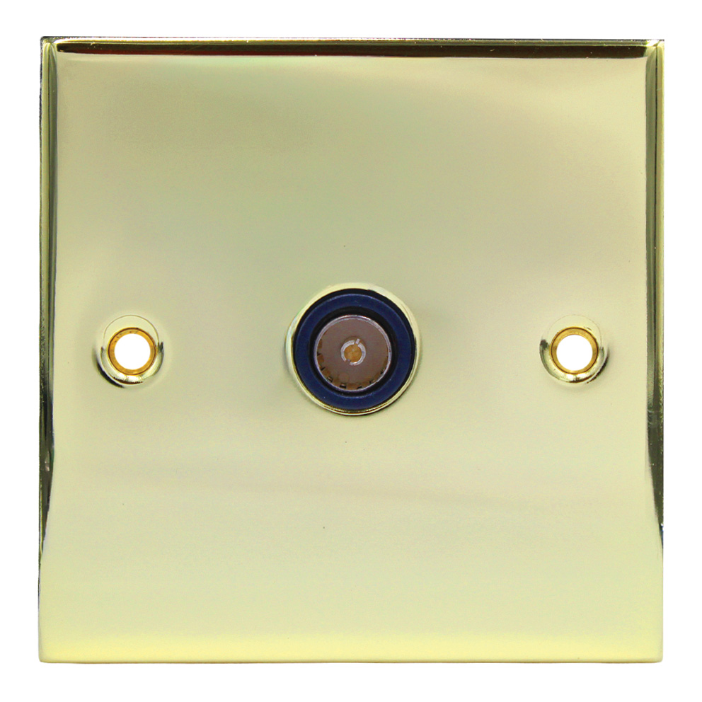 1G Coax Outlet Plate
