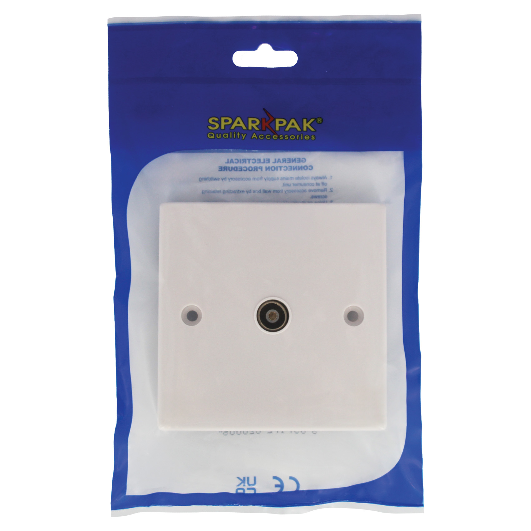 1G Coax Outlet Plate