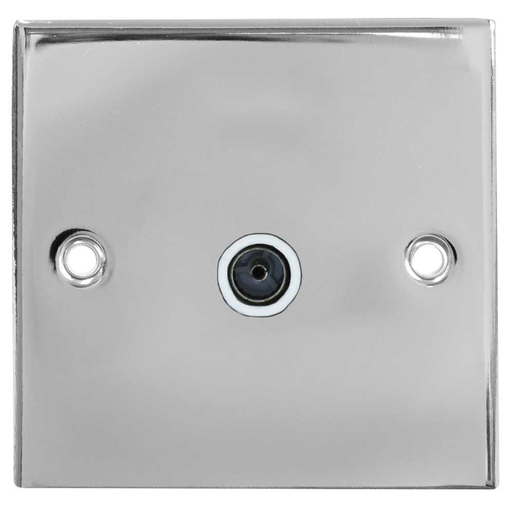 1G Coax Outlet Plate