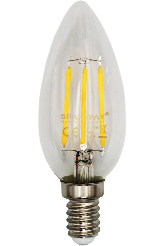 4W SES Filament LED Candle Lamp