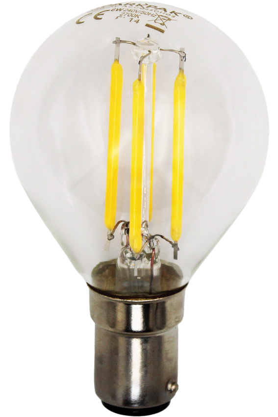 6W SBC Filament LED Golf Ball Lamp