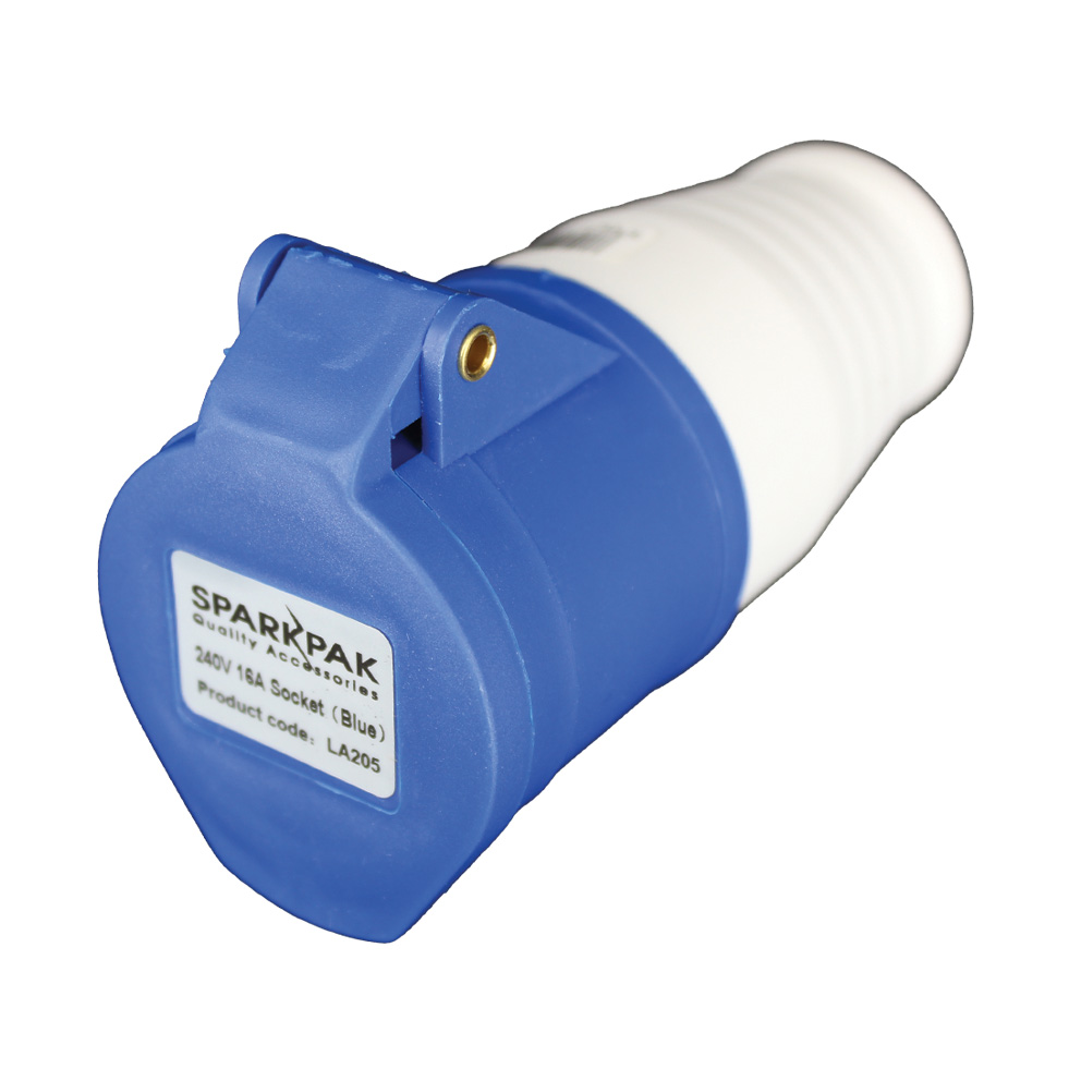 16A 240V Site Socket Blue