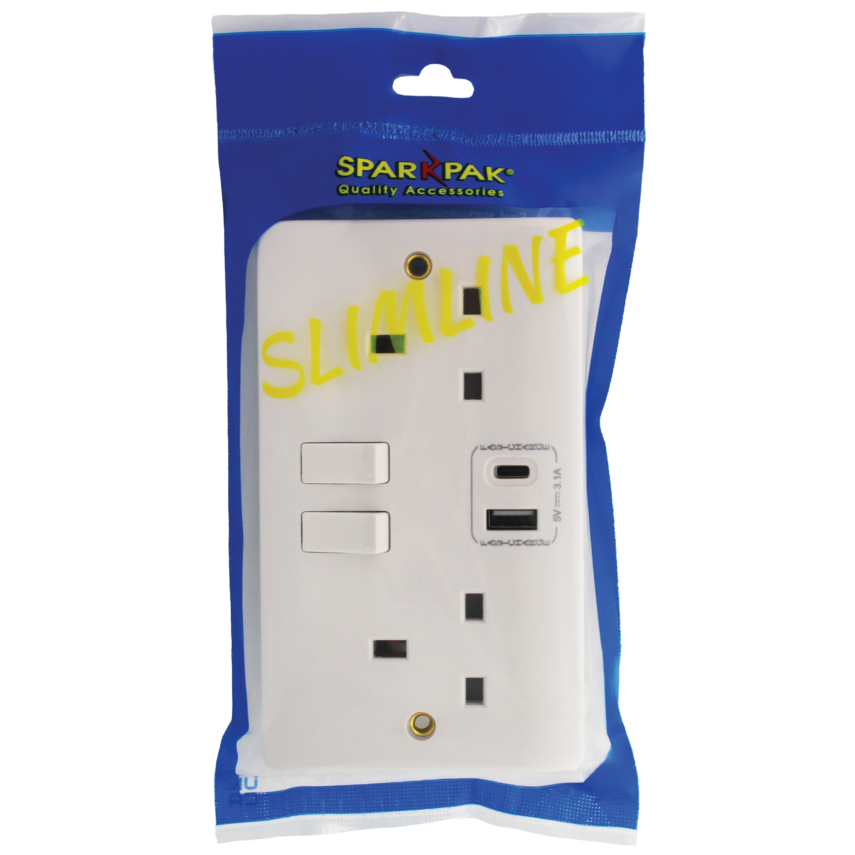 2G Switched Socket with C-Type USB
