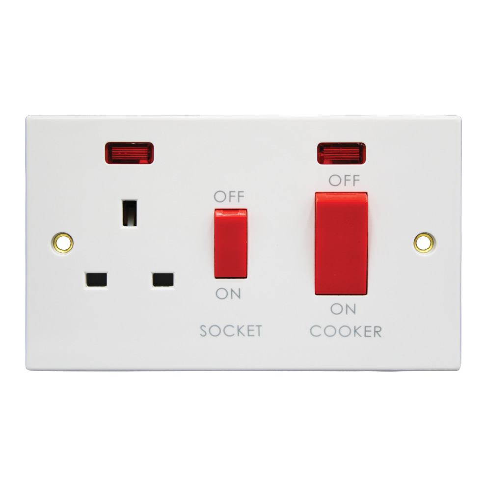 Cooker Control Unit & Socket with Neon