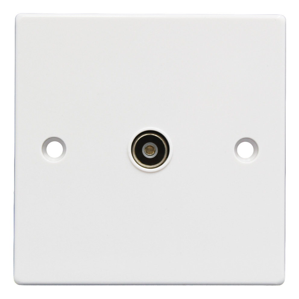 1G Coax Outlet Plate