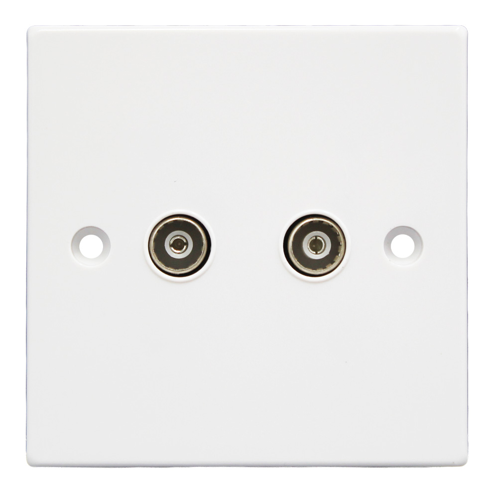 2G Coax Outlet Plate