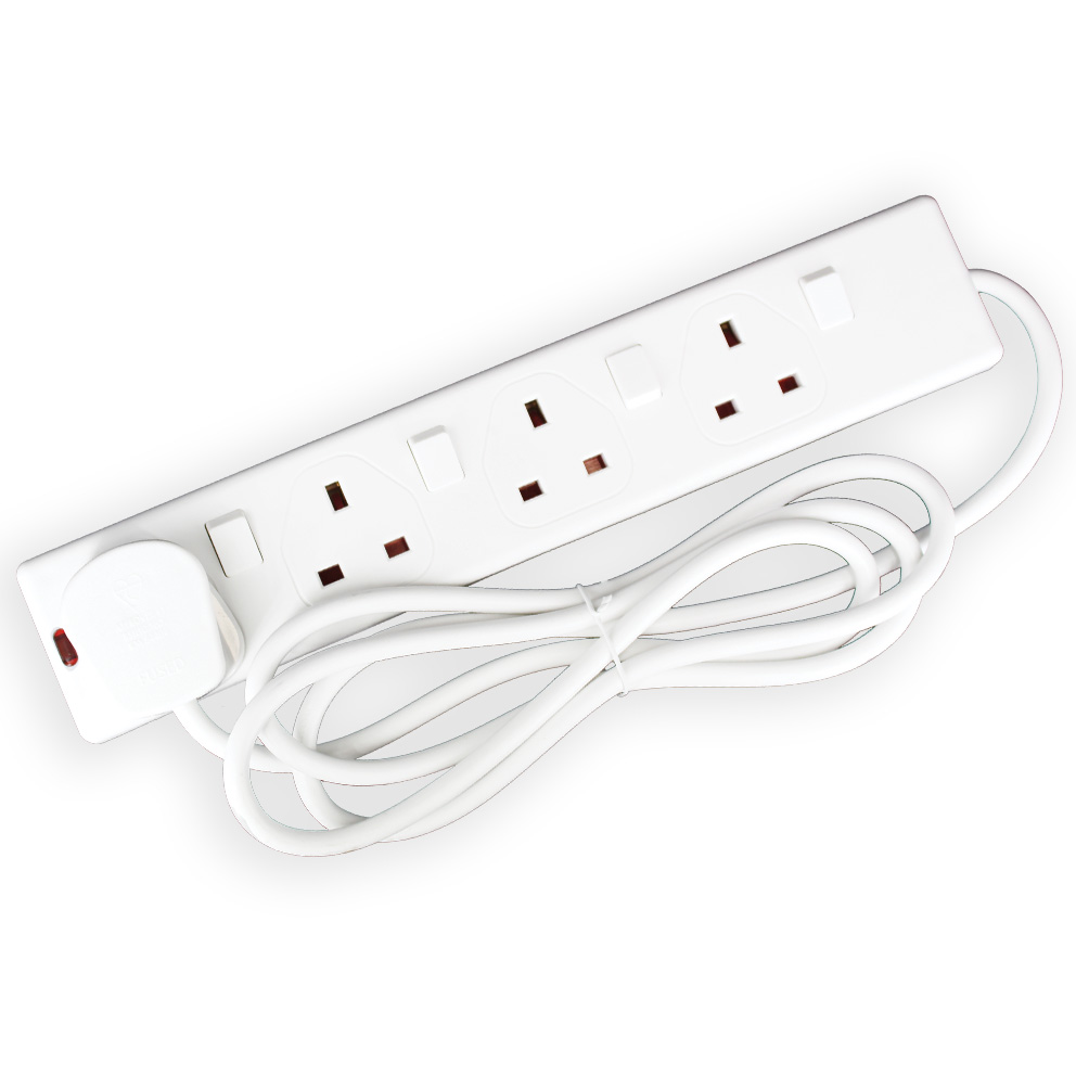 4G 13A 2m Individually Switched Extension Lead