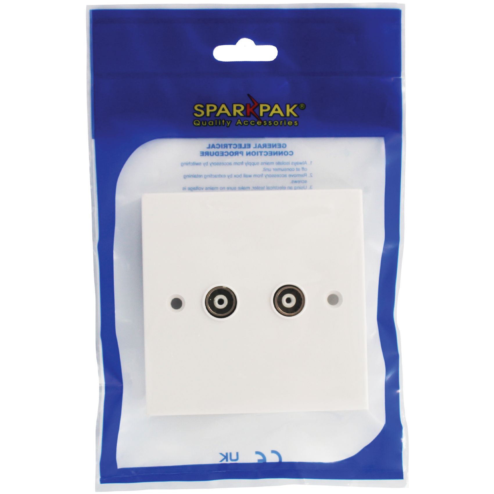 2G Coax Outlet Plate