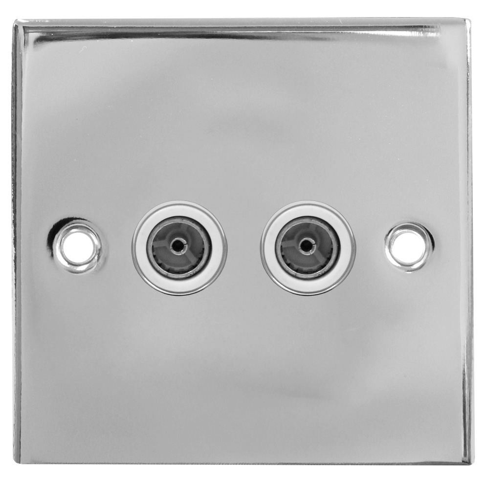 2G Coax Outlet Plate