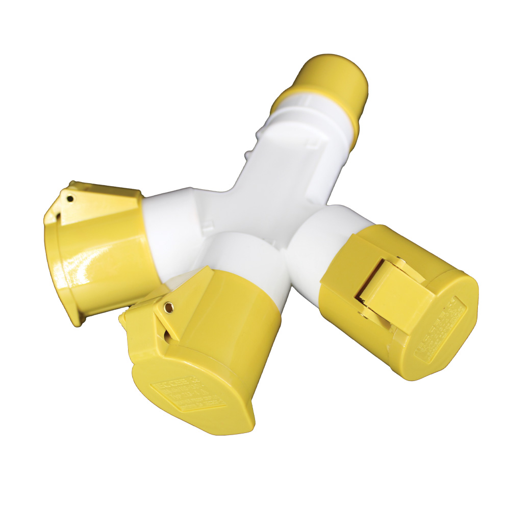 16A 110V 3W Site Splitter Yellow